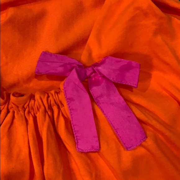 J. Crew Crewcuts Girls Size 10 Dress Orange Pink - Picture 3 of 5